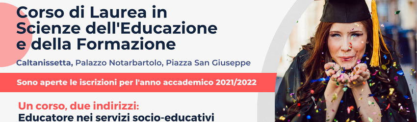 Aperte le iscrizioni al Corso di Laurea in Scienze dell'Educazione e della Formazione 2021-2022 (1)