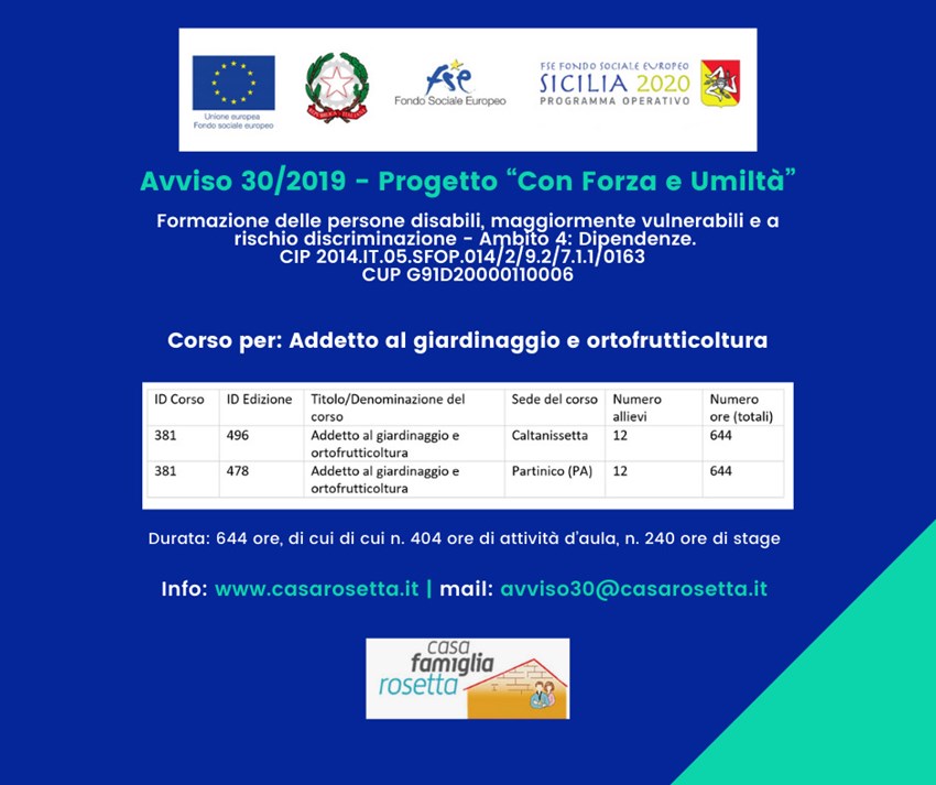 AVVISO 30/2019 - BANDO PUBBLICO PER LA SELEZIONE DEI DOCENTI