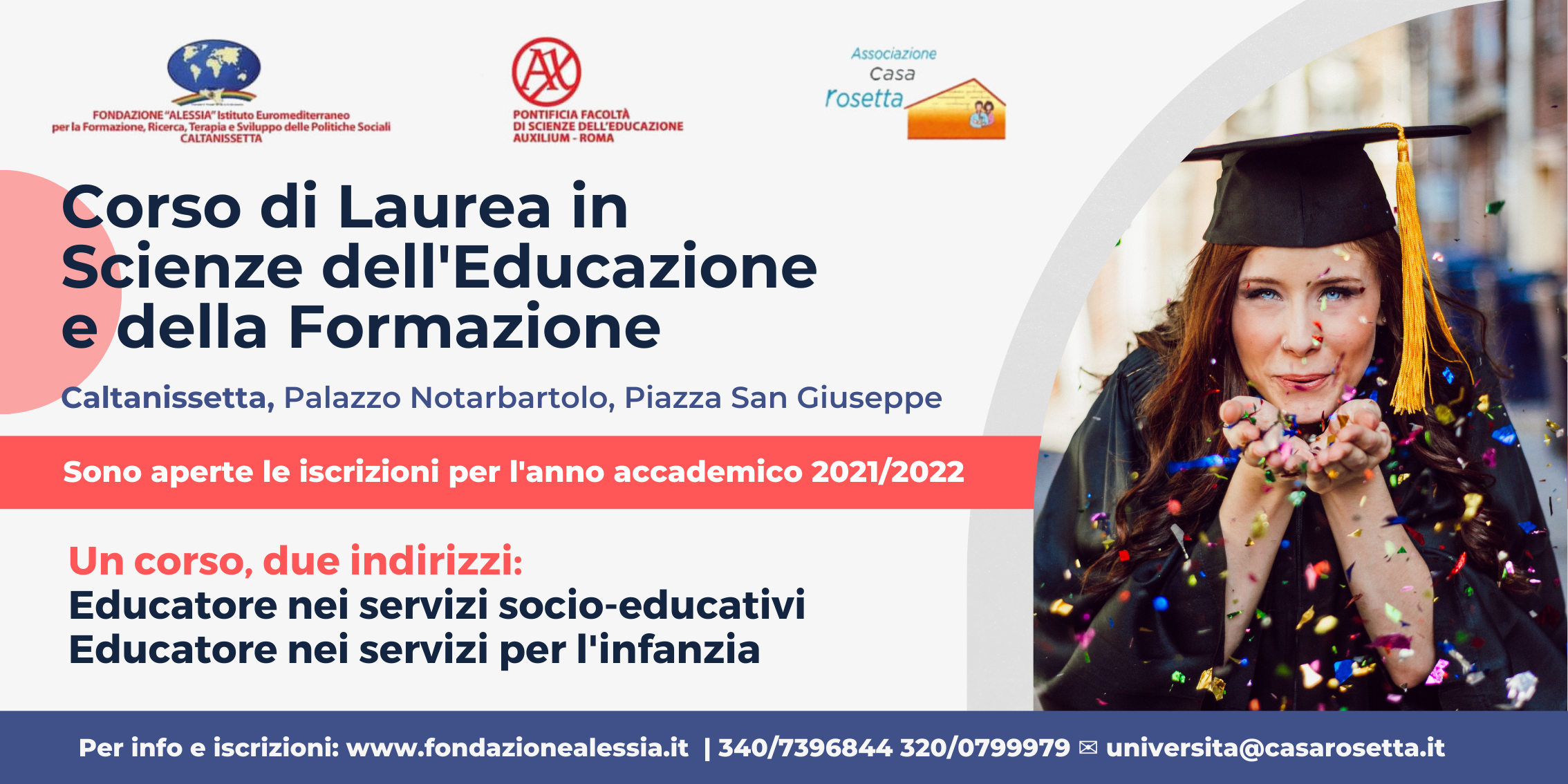 Aperte le iscrizioni al Corso di Laurea in Scienze dell'Educazione e della Formazione 2021-2022