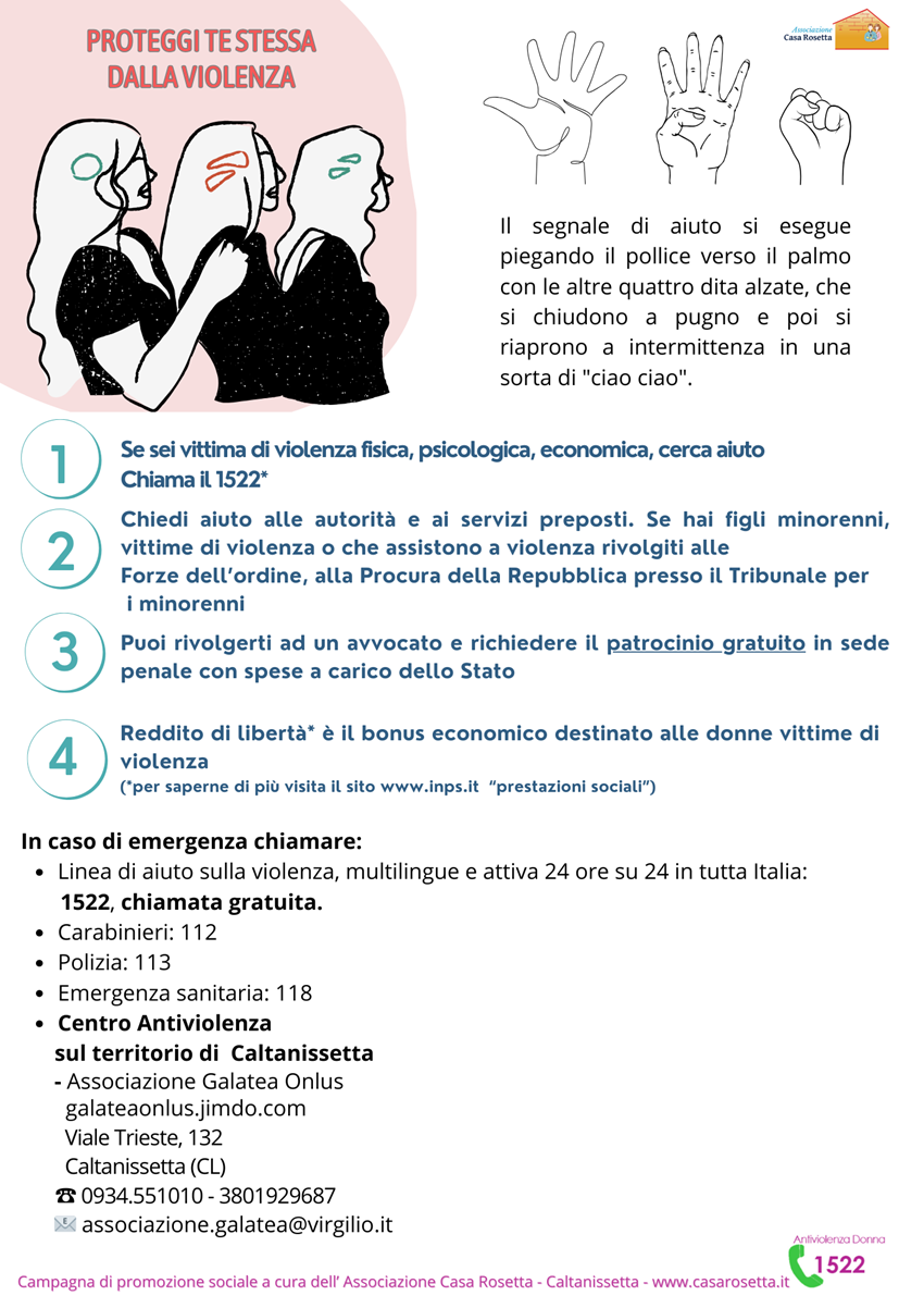 8 marzo, un volantino-vademecum di Casa Rosetta per aiutare le persone vittime di violenza o molestie